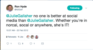 Ron Hyde Twitter Testimonial