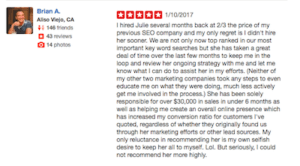 get on the map yelp testimonial brian a