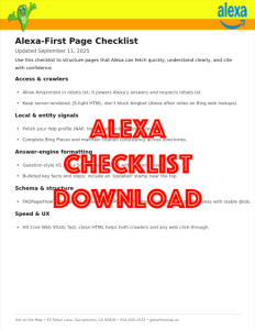 alexa optimization checklist download