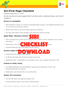 siri optimization checklist download